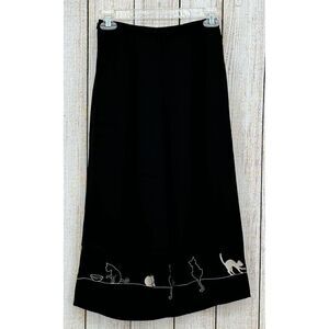 Miss Patina Pants Size XS (UK 6) Feline Fling Trousers Cropped Embroidered